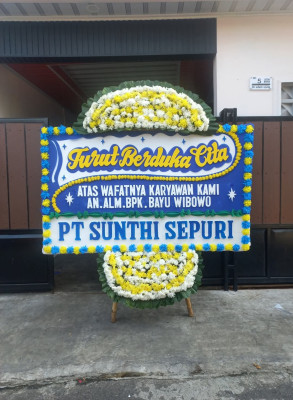 Papan Bunga Duka di Petukangan Selatan